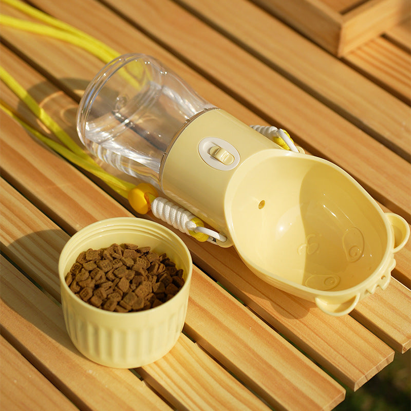 Gourde 2-en-1 (Eau & Croquettes) pour Animaux